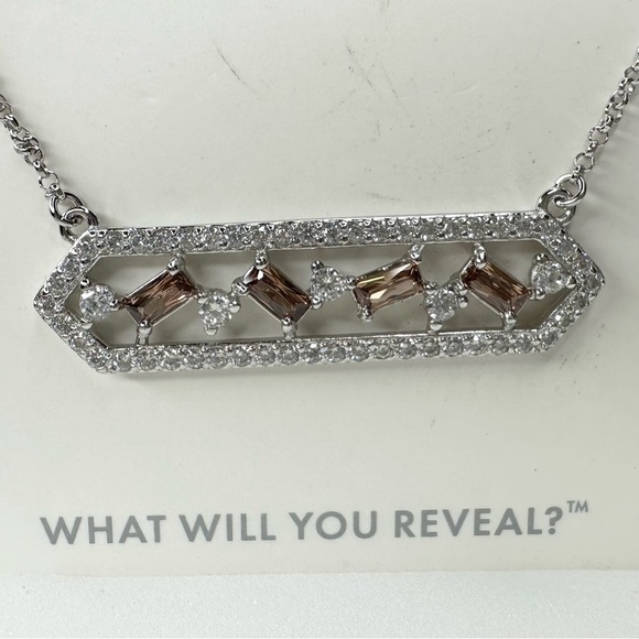 Bomb Party The Sterling Club Necklace Brown Tourmaline Solid Sterling Silver NWT - Picture 2 of 4